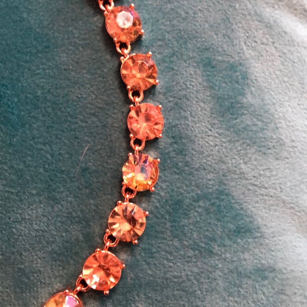 SOLD ✔️❌ Host Pink 6/29 🎉 Rose Gold Necklace with Stones - Picture 2 of 3